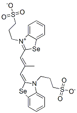 2-[2-メチル-3-[3-(3-スルホプロピル)ベンゾセレナゾール-2(3H)-イリデン]-1-プロペニル]-3-(3-スルホナトプロピル)ベンゾセレナゾール-3-イウム 化学構造式