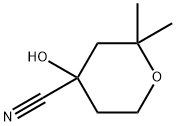 2,2-Dimethyl-4-cyanotetrahydropyran-4-ol Struktur