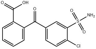 2-(4-chloro-3-sulphamoylbenzoyl)benzoic acid  Struktur