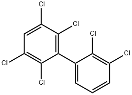2,2',3,3',5,6-ヘキサクロロ-1,1'-ビフェニル 化学構造式