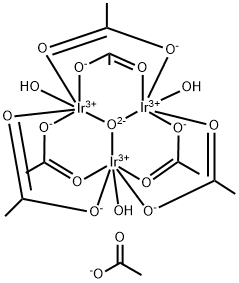 1,2,3-Triaqua-1,2:1,2:1,3:1,3:2,3:2,3-hexa-m-acetato(O,O')-m3-oxo-triangulo-triiridium acetate Structure