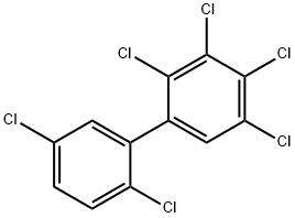 2,2',3',4',5,5'-ヘキサクロロ-1,1'-ビフェニル 化学構造式