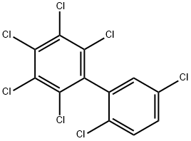 2,2',3,4,5,5',6-ヘプタクロロ-1,1'-ビフェニル 化学構造式