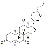3,7,12-トリオキソ-5β-コラン-24-酸エチル 化学構造式