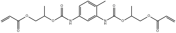(4-methyl-1,3-phenylene)bis[iminocarbonyloxy(2-methyl-2,1-ethanediyl)] diacrylate  Struktur
