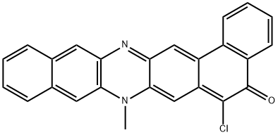 6-クロロ-8-メチルベンゾ[b]ナフト[1,2-i]フェナジン-5(8H)-オン 化学構造式