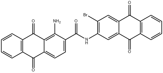 1-amino-N-(3-bromo-9,10-dihydro-9,10-dioxo-2-anthryl)-9,10-dihydro-9,10-dioxoanthracene-2-carboxamide Struktur