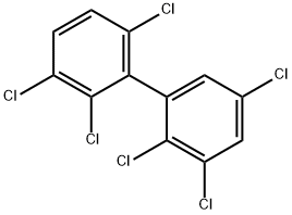 2,2',3,3',5,6'-ヘキサクロロビフェニル 化学構造式