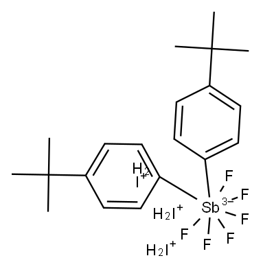 二苯基碘鎓六氟锑酸盐, 52754-92-4, 结构式
