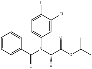 rac-(R*)-2-(N-ベンゾイル-3-クロロ-4-フルオロアニリノ)プロピオン酸イソプロピル 化学構造式