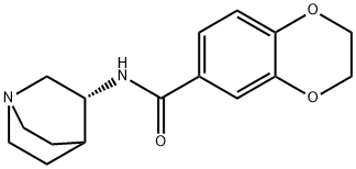 N-(3R)-1-AZABICYCLO[2.2.2]OCT-3-YL-2,3-DIHYDRO-1,4-BENZODIOXIN-6-CARBOXAMIDE FUMARATE Struktur
