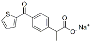 sodium 2-[4-(2-thienylcarbonyl)phenyl]propionate 结构式