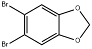 5,6-ジブロモ-1,3-ベンゾジオキソール 化学構造式