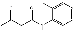 N-(2-フルオロフェニル)-3-オキソブチルアミド 化学構造式