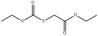 [(エトキシカルボニル)チオ]酢酸エチル 化学構造式