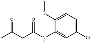 N-(5-クロロ-2-メトキシフェニル)-3-オキソブタンアミド 化学構造式