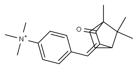 3-[4-(トリメチルアミニオ)ベンジリデン]ボルナン-2-オン 化学構造式