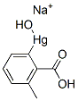 (2-carboxy-m-tolyl)hydroxymercury, monosodium salt Structure