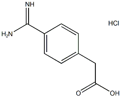 (4-CARBAMIMIDOYL-PHENYL)-ACETIC ACID HYDROCHLORIDE Struktur