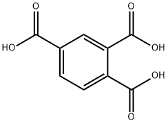 1,2,4-苯三甲酸,528-44-9,结构式
