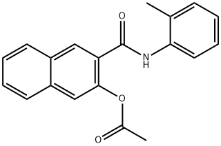 3-アセトキシ-N-(2-メチルフェニル)-2-ナフタレンカルボアミド 化学構造式