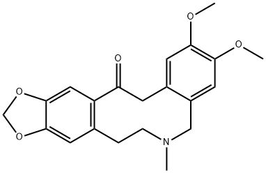 5,7,8,15-テトラヒドロ-2,3-ジメトキシ-6-メチルベンゾ[e][1,3]ジオキソロ[4,5-k][3]ベンゾアゼシン-14(6H)-オン 化学構造式