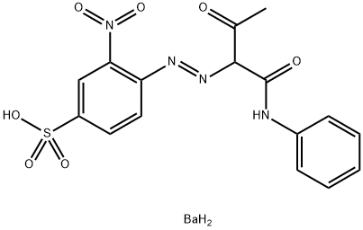 BARIUM BIS[3-NITRO-4-[[1-(PHENYLCARBAMOYL)ACETONYL]AZO]BENZENESULPHONATE]	,5280-69-3,结构式