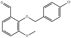 2-[(4-クロロベンジル)オキシ]-3-メトキシベンズアルデヒド 化学構造式