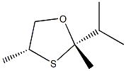1,3-Oxathiolane,2,4-dimethyl-2-(1-methylethyl)-,cis-(9CI) 化学構造式