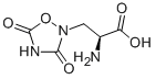 (S)-2-アミノ-3-(3,5-ジオキソテトラヒドロ-1,2,4-オキサジアゾール-2-イル)プロピオン酸 化学構造式