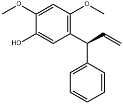 2,4-Dimethoxy-5-[(S)-1-phenyl-2-propenyl]phenol Struktur