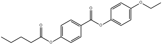 p-ペンタノイルオキシ安息香酸p-エトキシフェニル 化学構造式