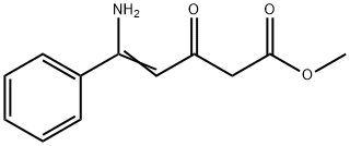 5-アミノ-3-オキソ-5-フェニル-4-ペンテン酸メチル 化学構造式