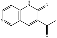 3-アセチル-1,6-ナフチリジン-2(1H)-オン 化学構造式