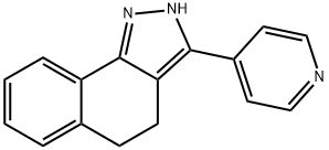4,5-ジヒドロ-3-(4-ピリジニル)-2H-ベンゾ[g]インダゾール 化学構造式
