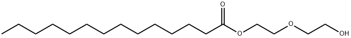 テトラデカン酸2-(2-ヒドロキシエトキシ)エチル 化学構造式