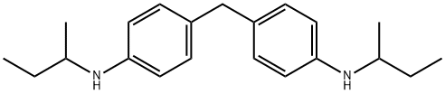 4,4'-メチレンビス[N-(1-メチルプロピル)アニリン] 化学構造式