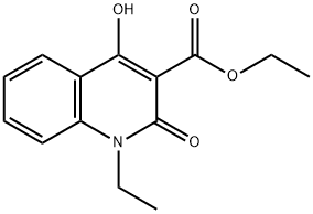 1-乙基-1,2-二氢-4-羟基-2-氧代-3-喹啉羧酸乙酯 结构式