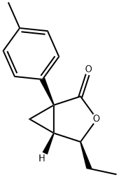 3-Oxabicyclo[3.1.0]hexan-2-one,4-ethyl-1-(4-methylphenyl)-,(1S,4S,5R)-(9CI) Structure