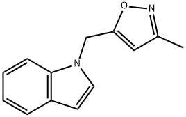 3-甲基-5-[(1-吲哚基)甲基]异噁唑, 528593-71-7, 结构式