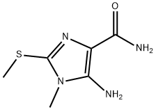 5-AMINO-1-METHYL-2-(METHYLTHIO)-1H-IMIDAZOLE-4-CARBOXAMIDE Struktur