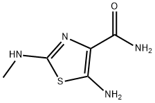 5-アミノ-2-(メチルアミノ)-1,3-チアゾール-4-カルボキサミド 化学構造式