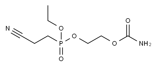 2-(carbamoyloxy)ethyl ethyl (2-cyanoethyl)phosphonate Structure