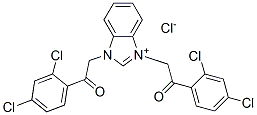 1H-Benzimidazolium,  1,3-bis[2-(2,4-dichlorophenyl)-2-oxoethyl]-,  chloride  (9CI) Struktur