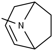 8-メチル-8-アザビシクロ[3.2.1]オクタ-2-エン 化学構造式