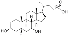 鹅去氧胆酸-13C同位素, 52918-92-0, 结构式