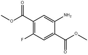 2-Amino-5-fluoroterephthalicaciddimethylester 化学構造式