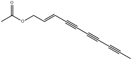 (E)-2-デセン-4,6,8-トリイン-1-オールアセタート 化学構造式