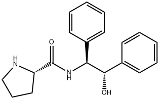 (2S,1μS,  2μS)-Pyrrolidine-2-carboxylic  acid  (2-hydroxy-1,2-diphenyl-ethyl)amide Structure
