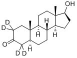 5Α-アンドロスタン-17Β-オール-3-オン-2,2,4,4-D4 化学構造式